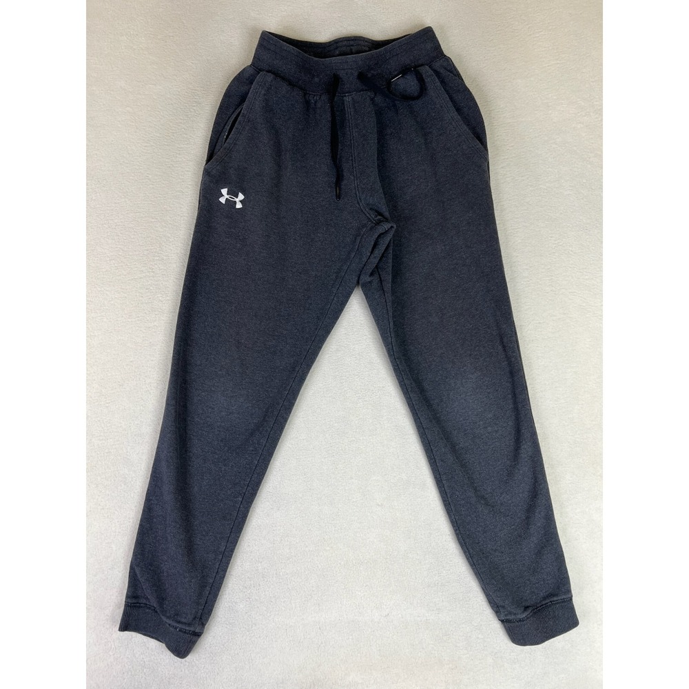 Under Armour Hustle Fleece Jogger Pants Men's Small Gray Drawstring Casual